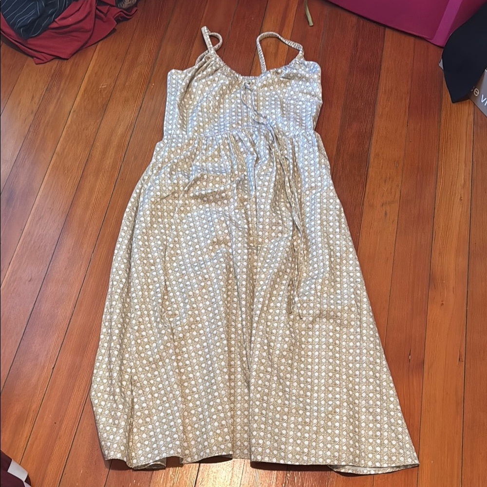 Hill House Blue and White Buttoned Maxi Sundress